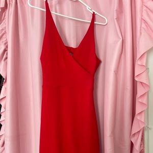 Red mini dress